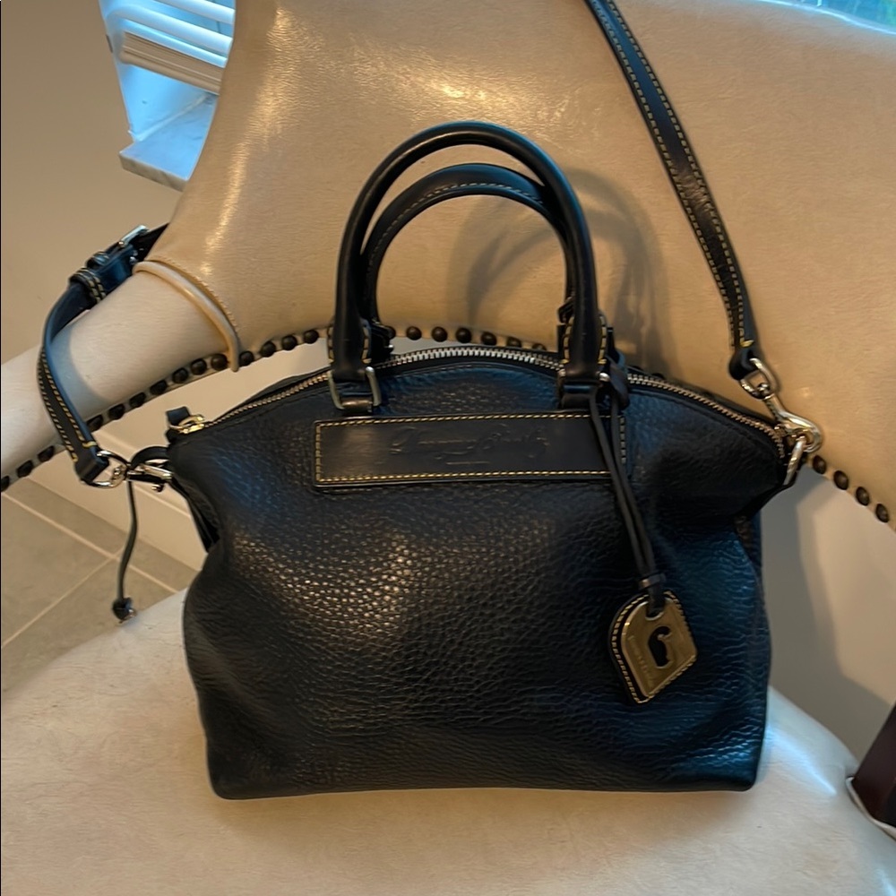 Dooney & Bourke Black Satchel with Structured Design
